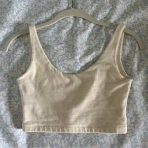 Cream Women's Crop Top